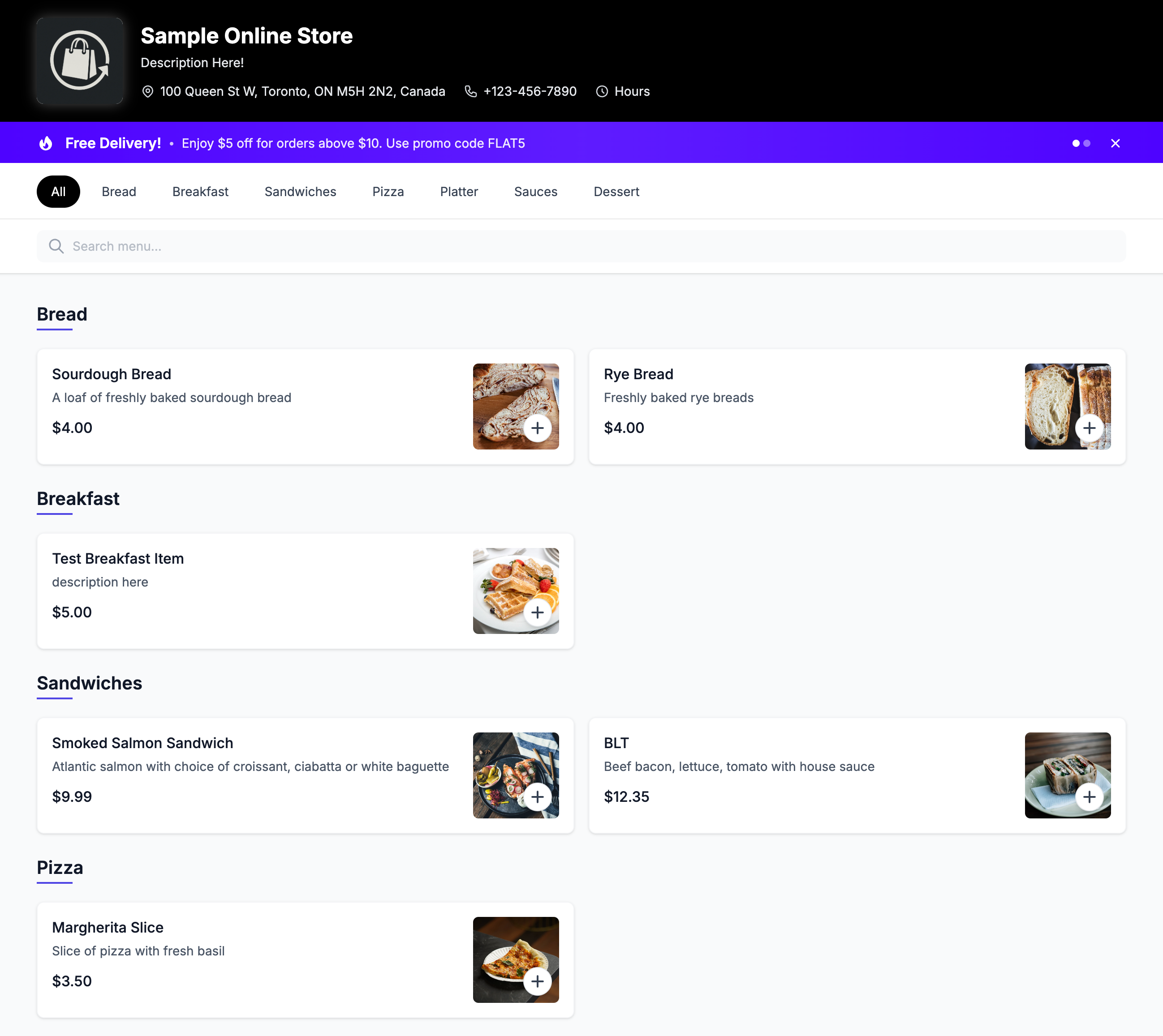 Sample Online Store